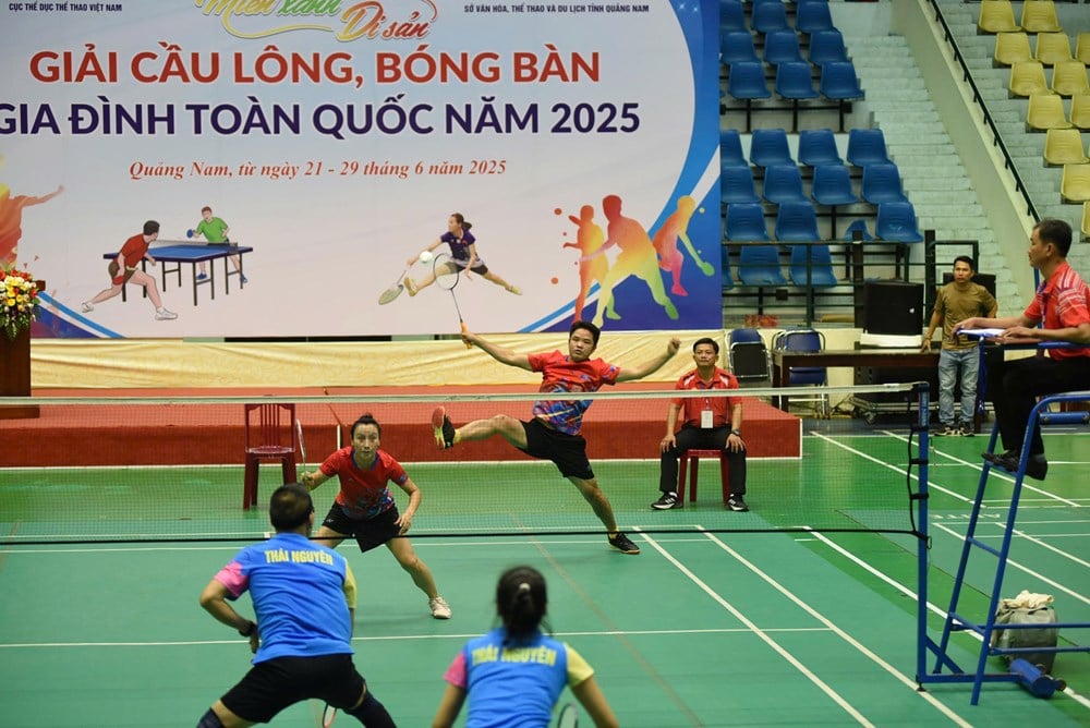 Quảng Nam: Khai mạc Giải vô địch cầu lông, bóng bàn gia đình toàn quốc - Ảnh 4.
