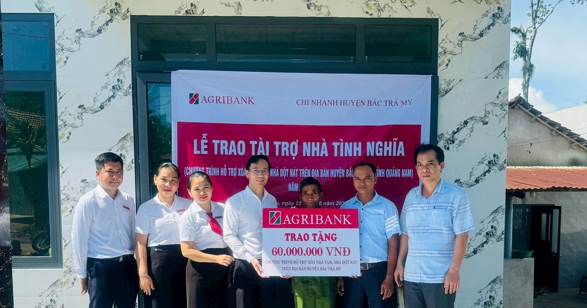 Agribank Bắc Trà My hỗ trợ xây nhà tình nghĩa cho gia đình chính sách