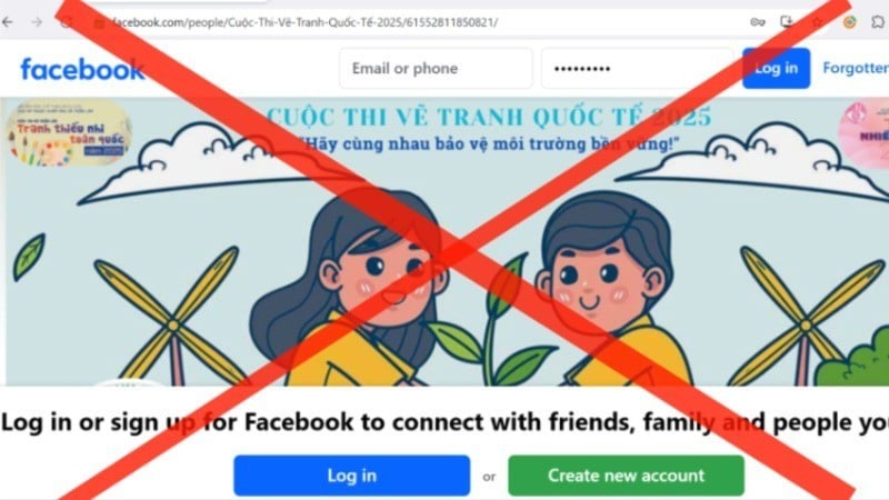 Một fanpage giả mạo do các đối tượng lừa đảo tạo lập để thu hút người dùng.