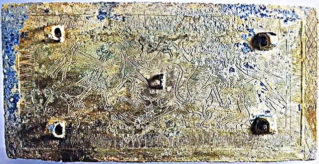 Descifrando la pintura del pectoral de bronce de Dong Son - Foto 1.