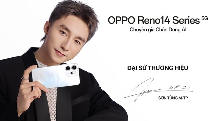 سون تونغ M-TP سفير العلامة التجارية لجيل Reno14. (صورة: OPPO)