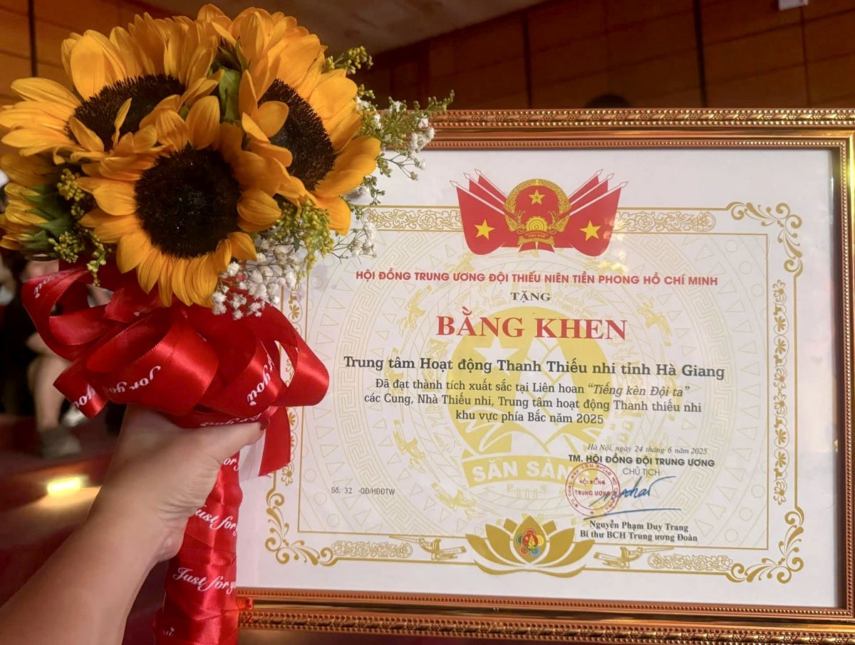 Trung tâm Hoạt động thanh thiếu nhi tỉnh Hà Giang đạt thành tích Xuất sắc. Ảnh: CTV
