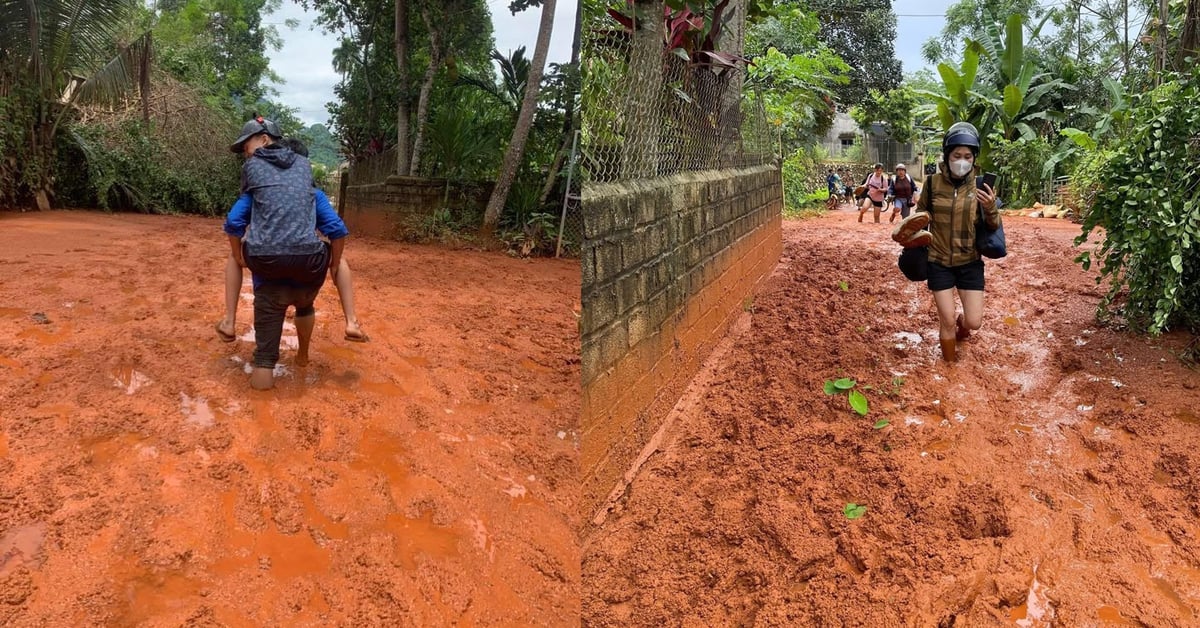 Yen Bai candidates wade through mud, ride specialized vehicles to high school graduation exam site