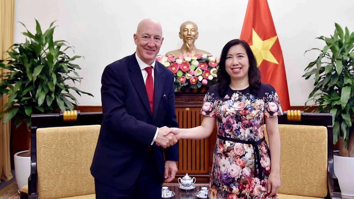 អនុរដ្ឋមន្ត្រីការបរទេស Le Thi Thu Hang បានទទួលជួបប្រធានបណ្តាញមិត្តភាពវៀតណាម-អង់គ្លេស