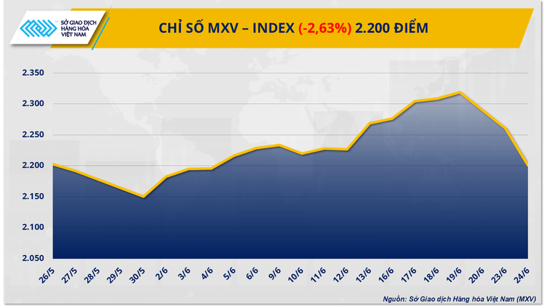 Chỉ số MXV-Index rơi xuống vùng thấp nhất kể từ đầu tháng 6- Ảnh 1.