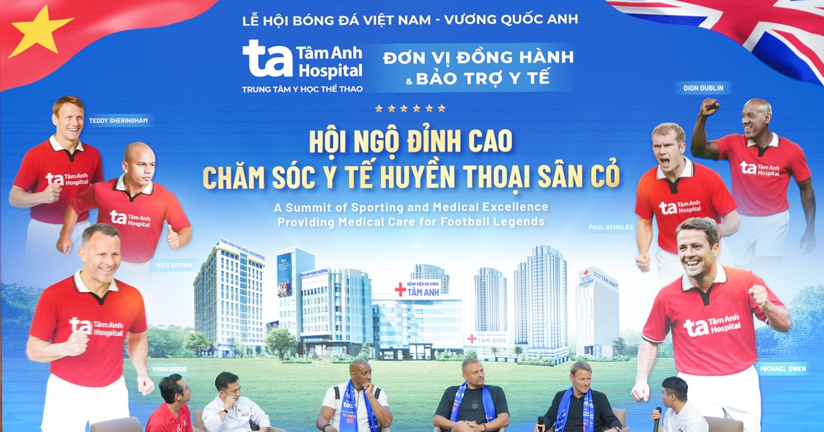 Các huyền thoại “Man đỏ” ấn tượng với công nghệ y học thể thao tại Bệnh viện Đa khoa Tâm Anh