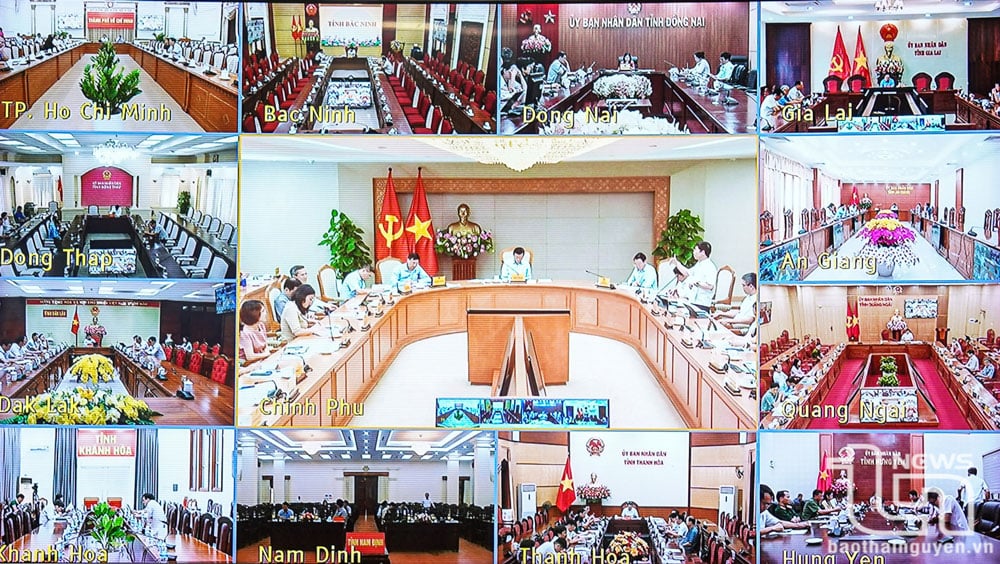 La conferencia se conectó en línea desde la Sede del Gobierno a los Comités Populares de las provincias y ciudades gobernadas centralmente.