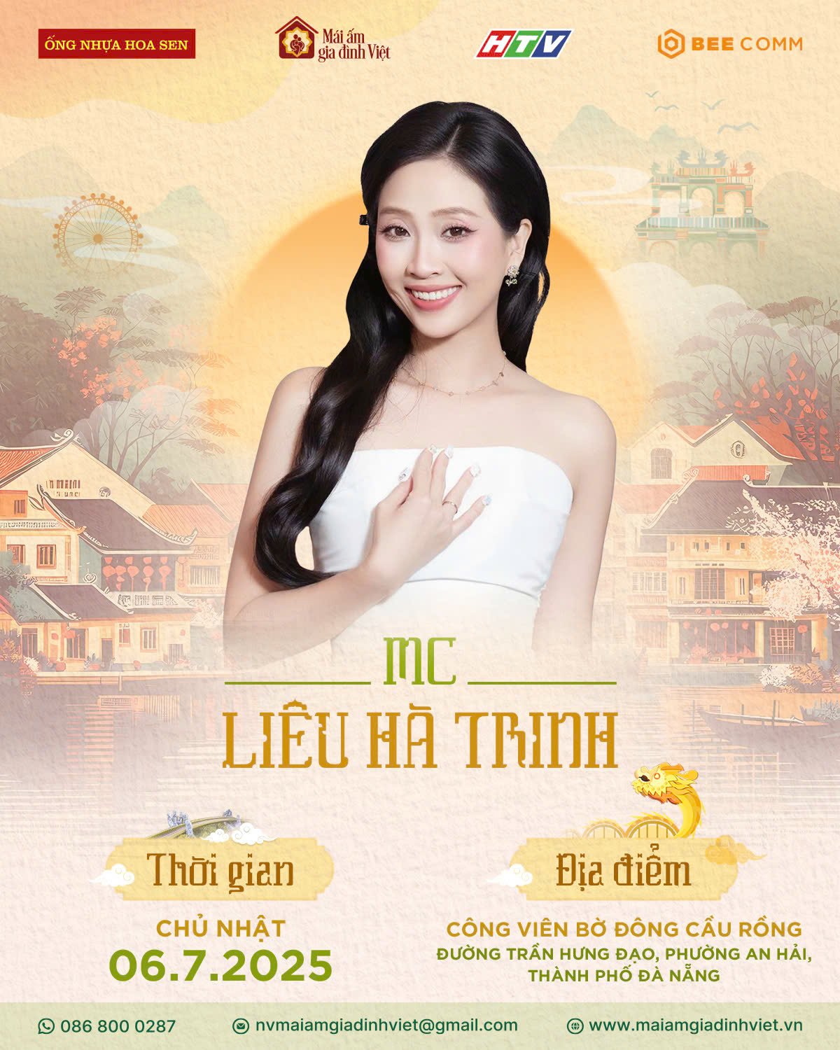 يتولى مقدم البرنامج Lieu Ha Trinh دور المضيف لبرنامج 