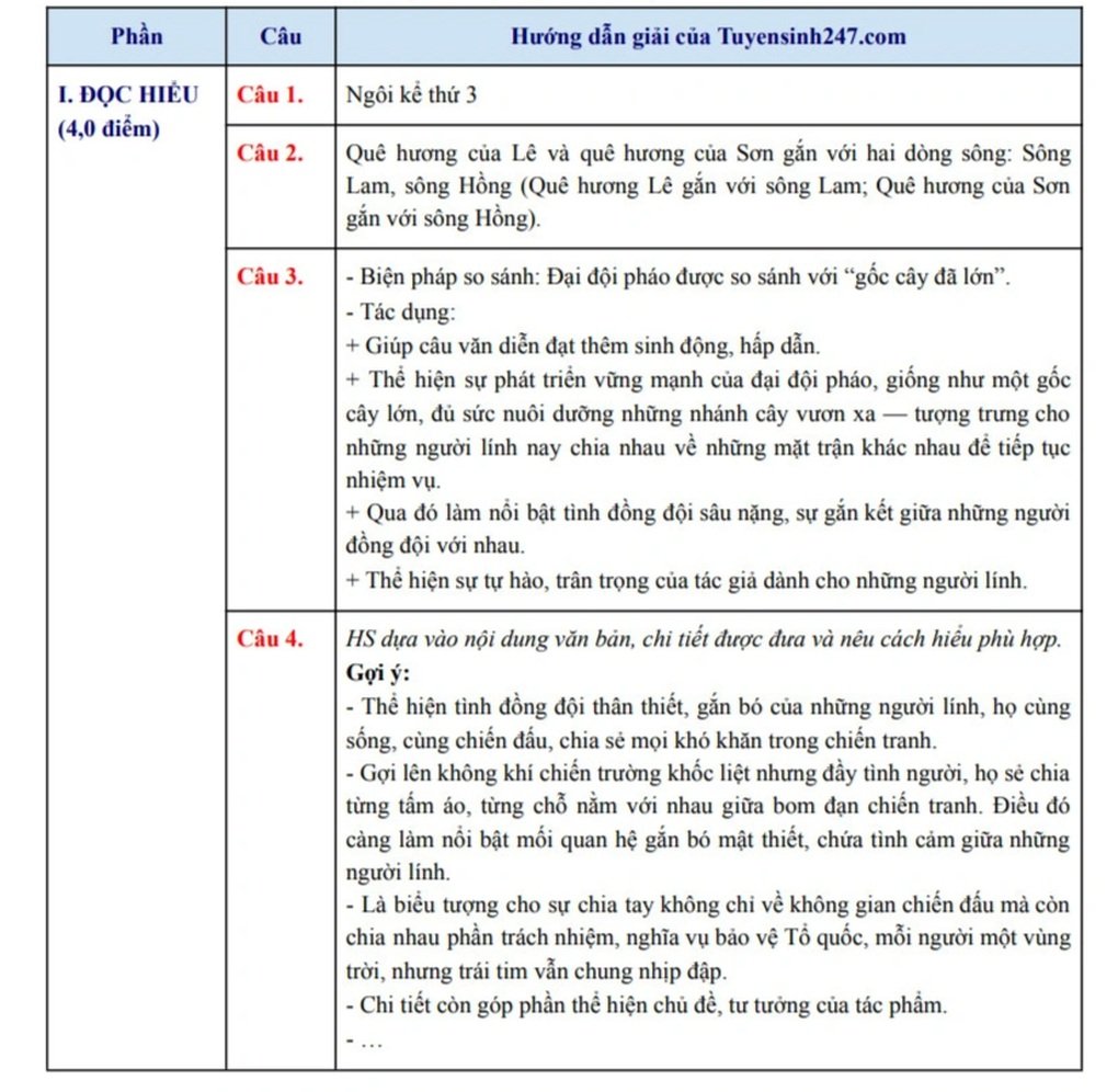 Gợi ý chi tiết đáp án môn ngữ văn tốt nghiệp THPT 2025 - 3