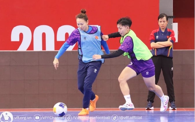 Đội tuyển futsal nữ Việt Nam sẵn sàng cho trận ra quân tại giải châu Á 2025