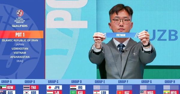 Tuyển Việt Nam cùng bảng với Trung Quốc tại Vòng loại futsal châu Á 2026