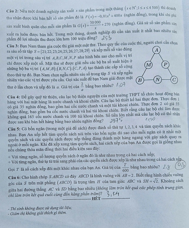 đề thi toán - Ảnh 5.