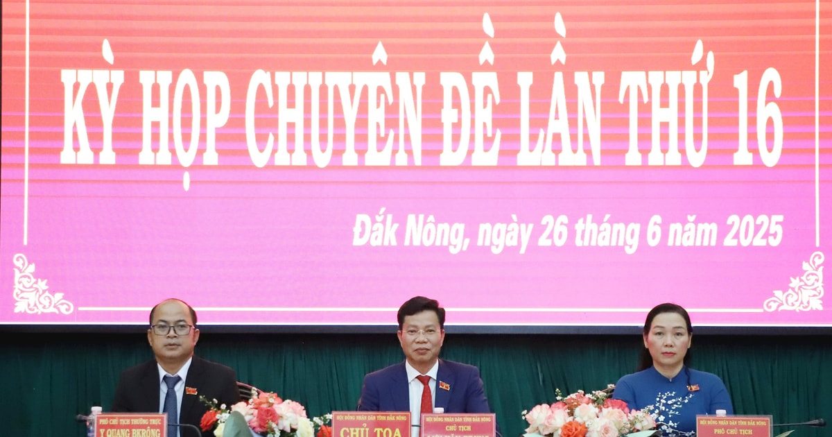 សម័យប្រជុំប្រធានបទទី១៦ ក្រុមប្រឹក្សាប្រជាជនខេត្ត Dak Nong អាណត្តិទី៤