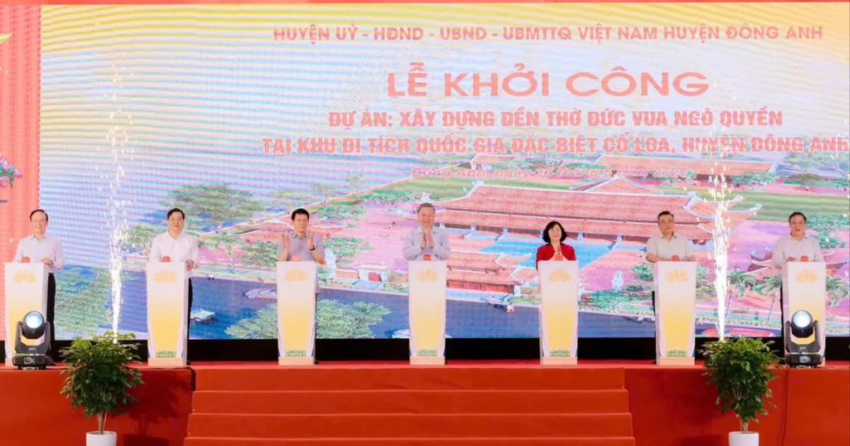 General Secretary To Lam attends the groundbreaking ceremony for the construction of the Temple of King Ngo Quyen