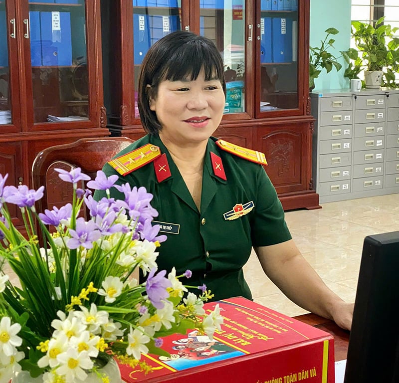 Chân dung Trung tá quân nhân chuyên nghiệp Đặng Thị Thiếp.