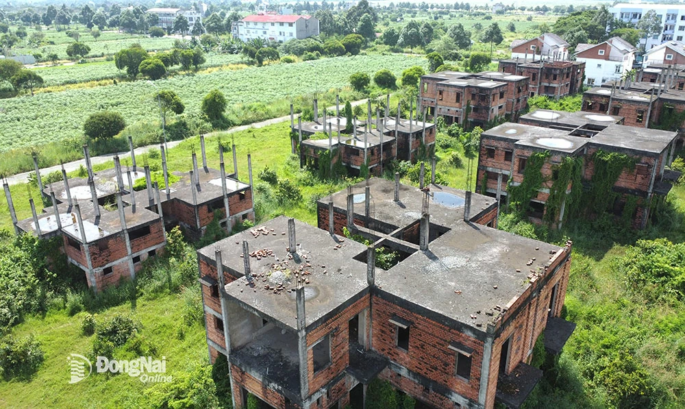 Dự án bất động sản dang dở nhiều năm tại huyện Nhơn Trạch. Ảnh: H.Lộc
