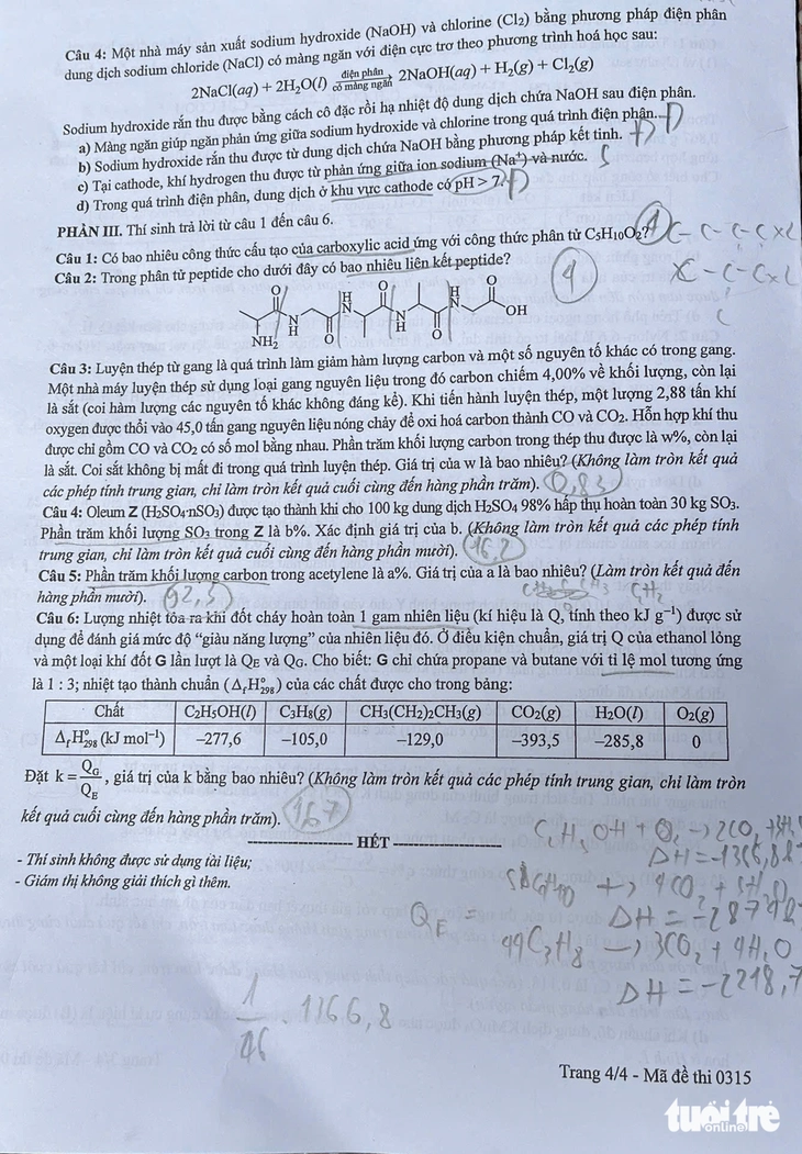 Đề môn hóa - Ảnh 5.