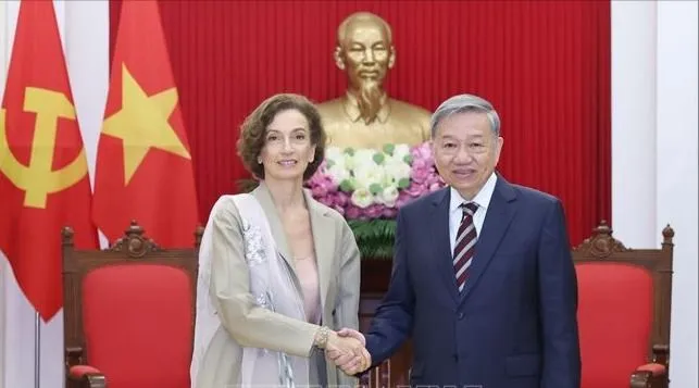Tổng Bí thư Tô Lâm tiếp Tổng Giám đốc UNESCO Audrey Azoulay