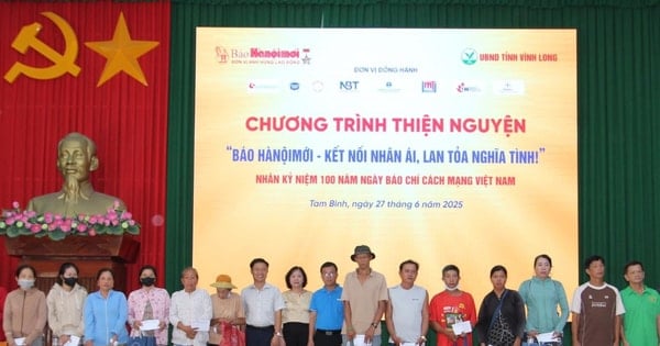 Chương trình thiện nguyện của Báo Hànộimới tại Vĩnh Long: