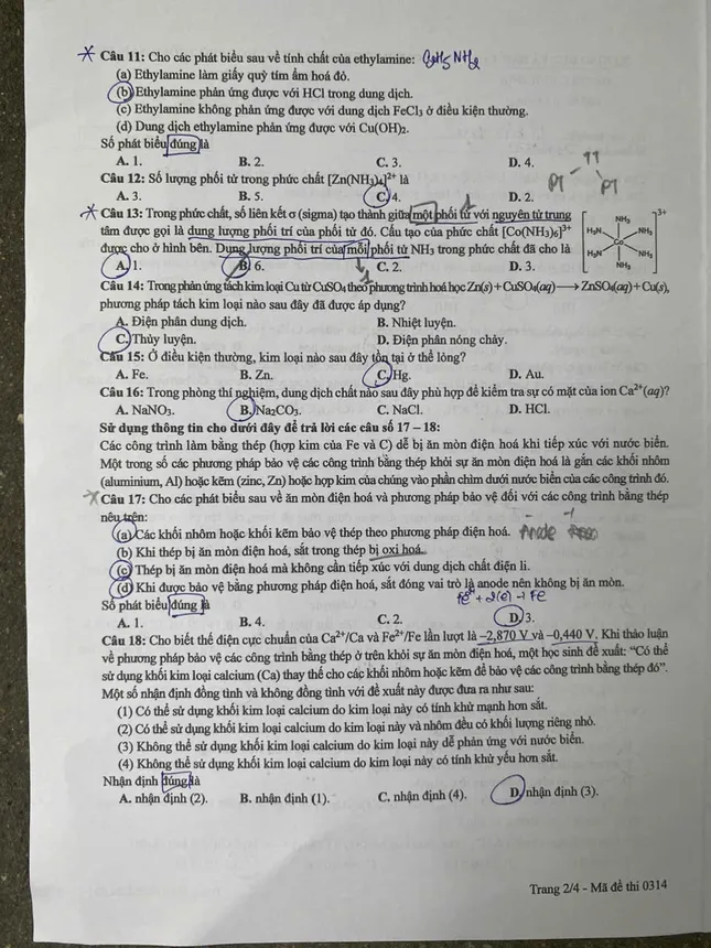 Đề thi môn Hoá học, cập nhật giải đề thi ảnh 2