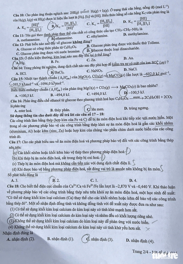 Đề môn hóa - Ảnh 3.