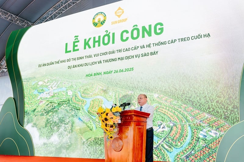 Sun Group khởi công Tổ hợp nghỉ dưỡng khoáng nóng quy mô hơn 21.000 tỷ đồng tại Hòa Bình