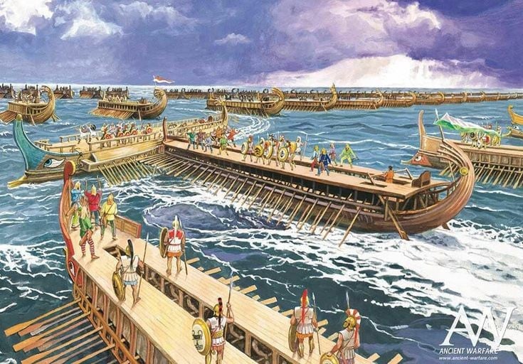 7. Cho thấy sự vượt trội về tổ chức quân sự của Ba Tư. Chiến thắng tại Lade thể hiện khả năng điều phối và khai thác điểm yếu của kẻ thù của các tướng lĩnh Ba Tư, đồng thời khẳng định vị thế bá chủ vùng Tiểu Á của họ. Ảnh: Pinterest.