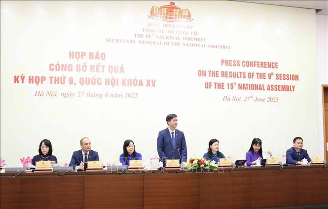 Press conference to announce the results of the 9th Session, 15th National Assembly