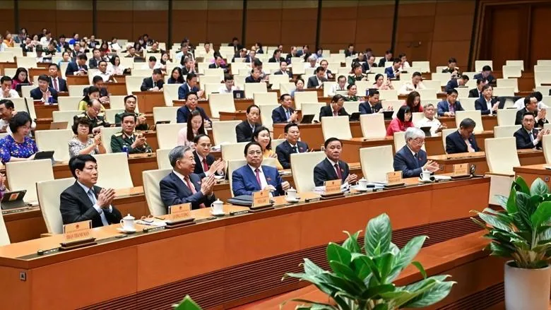 Lãnh đạo Đảng, Nhà nước, Chính phủ và các đại biểu Quốc hội tham dự phiên họp