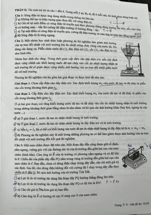Questions d'examen et corrigés mis à jour pour la matière Physique, Programme d'enseignement général 2018, photo 3