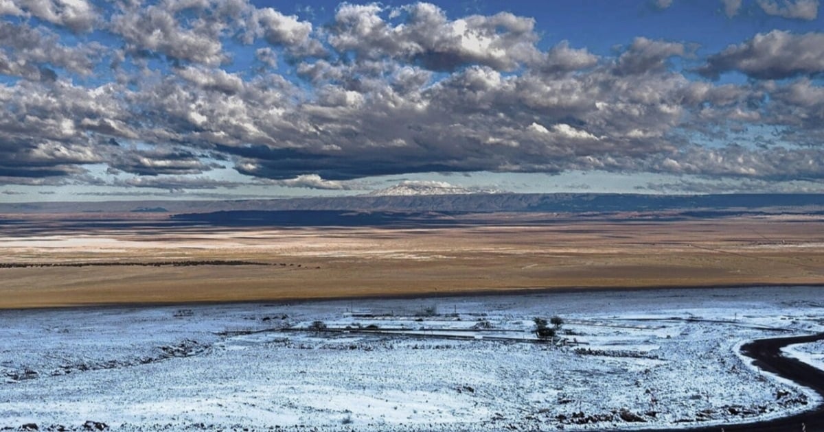 Why does snow fall in the driest desert in the world?