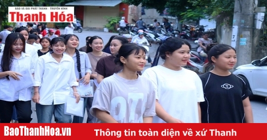 Thí sinh Thanh Hóa hào hứng bước vào ngày thi cuối kỳ thi Tốt nghiệp THPT