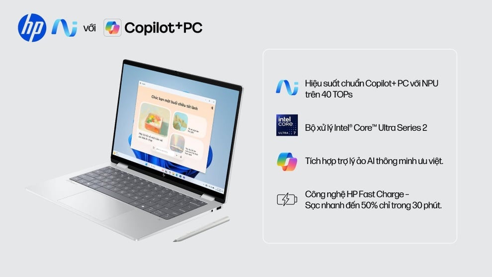 Laptop HP OmniBook X Flip 14 mới mỏng nhẹ, hiệu năng AI vượt trội - 2