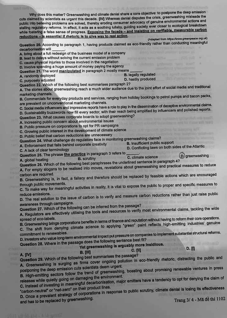 đề thi tiếng anh - Ảnh 8.