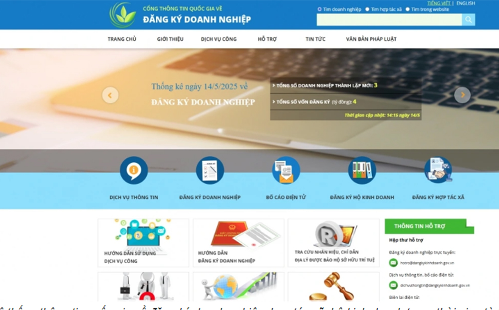 Nâng cấp hệ thống thông tin quốc gia về đăng ký doanh nghiệp, hộ kinh doanh