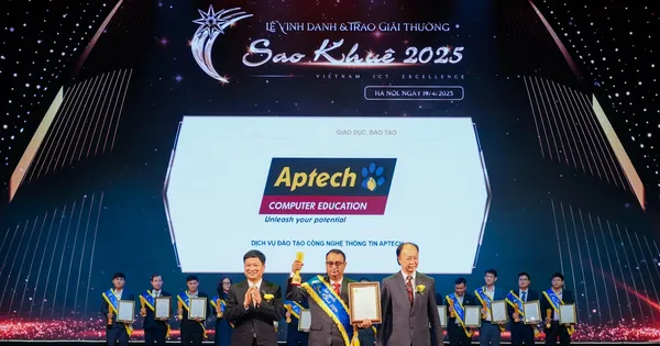 Aptech a reçu le trophée « Excellente unité de formation informatique » à Sao Khue 2025
