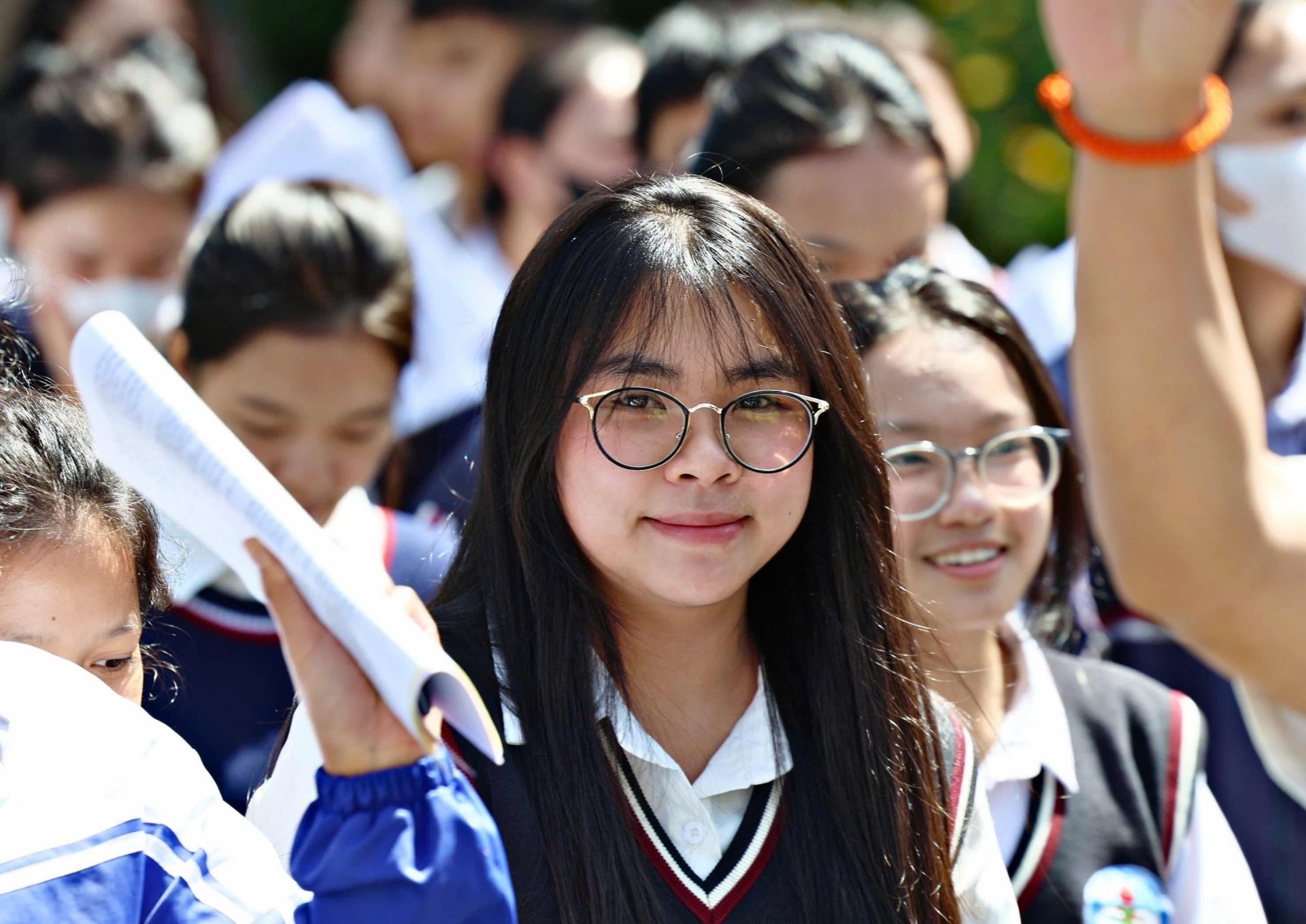 Phần lớn các TS đều tỏ ra thoải mái sau khi hoàn thành bài thi trong sáng nay.
