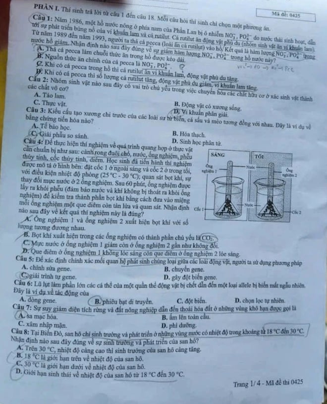 Sinh viên Trường ĐH Y dược TP.HCM nói gì đề môn sinh tốt nghiệp THPT? - Ảnh 3.
