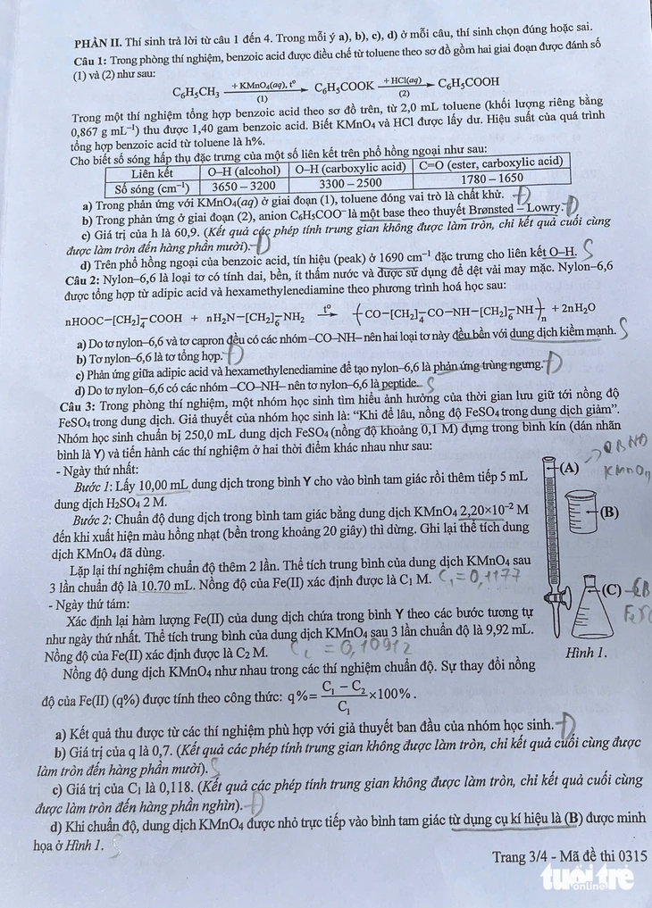 Đề môn hóa - Ảnh 4.