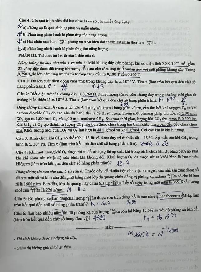 Questions d'examen et corrigés mis à jour pour la matière Physique, Programme d'enseignement général 2018, photo 4