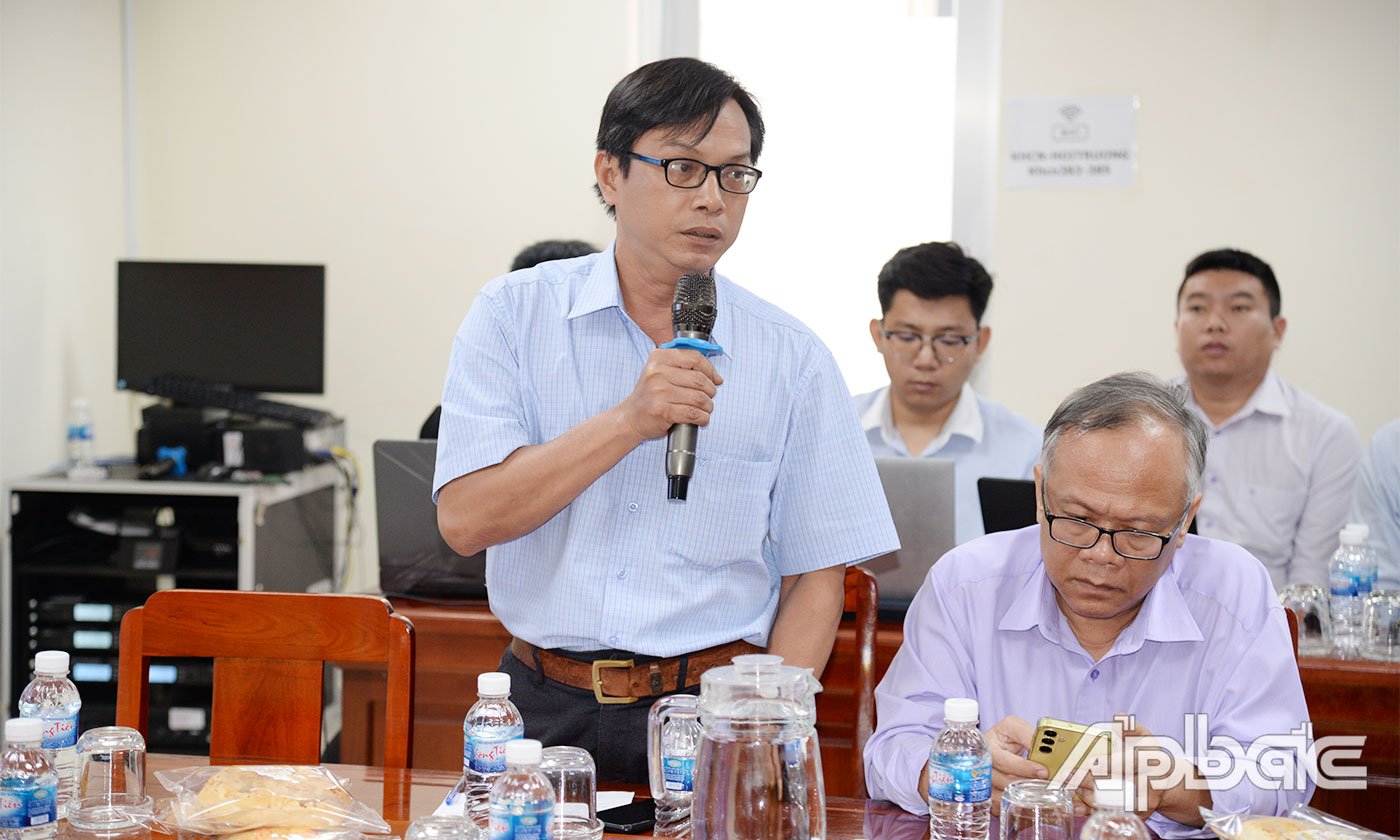 Các DN tham gia hệ thống TXNG phát biểu ý kiến tại hội nghị.