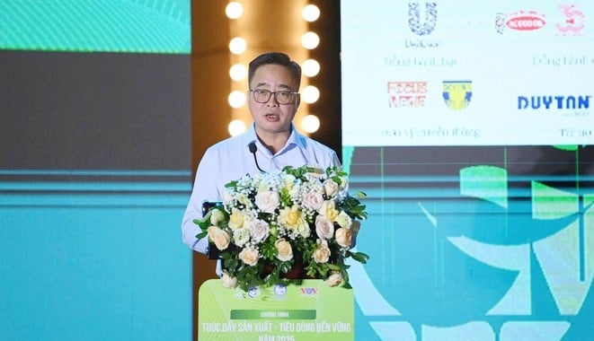 Ông Phạm Mạnh Hùng - Phó Tổng Giám đốc Đài Tiếng nói Việt Nam phát biểu tại buổi lễ.