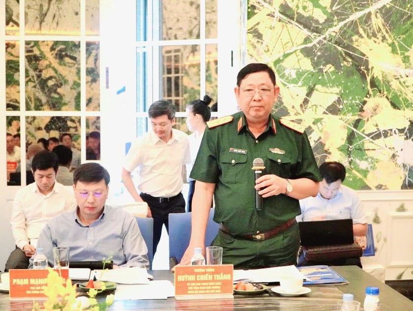 Trung tướng Huỳnh Chiến Thắng, Phó Tổng Tham mưu trưởng Quân đội nhân dân Việt Nam phát biểu tại buổi làm việc
