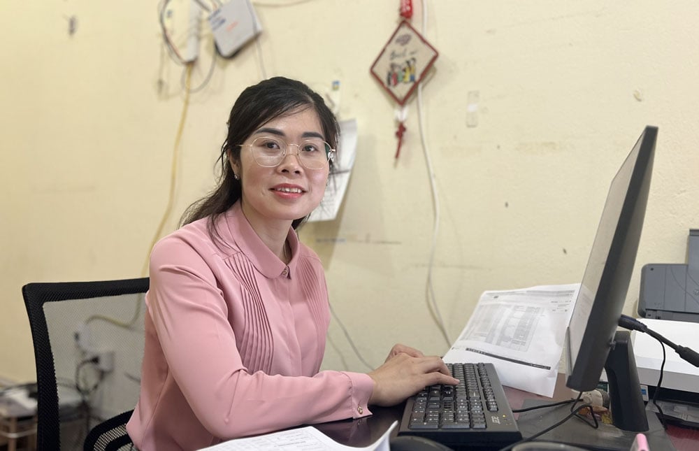 Chị Trần Thị Thanh Nhàn, Văn phòng Đảng ủy phường Trung Thành (TP. Phổ Yên).