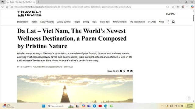 Đà Lạt xuất hiện trên tạp chí Travel and Leisure