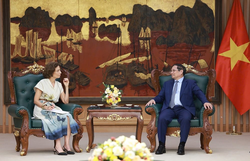 នាយករដ្ឋមន្ត្រីស្នើឱ្យ UNESCO បន្តគាំទ្រការចុះបញ្ជី និងអភិរក្សបេតិកភណ្ឌវប្បធម៌វៀតណាម - រូបថត 3