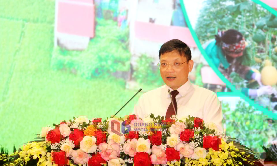 Đồng chí Nghiêm Xuân Cường, Phó Chủ tịch UBND tỉnh, phát biểu tại lễ công bố.