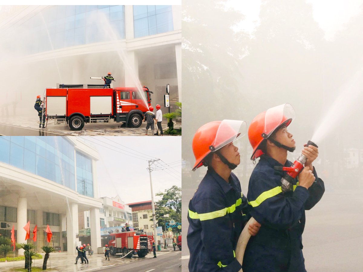 Les pompiers ont utilisé des lances à haute pression pour combattre l'incendie, l'empêchant de se propager à d'autres structures.