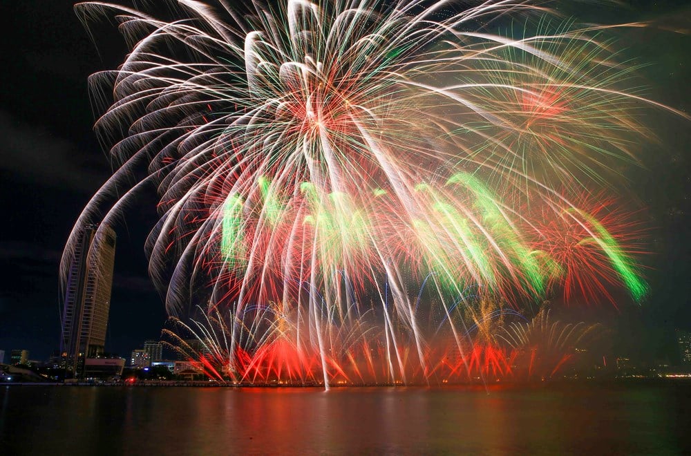 Der Han-Fluss leuchtet in der Nacht des Wettbewerbs zwischen Korea und Italien – Foto 5