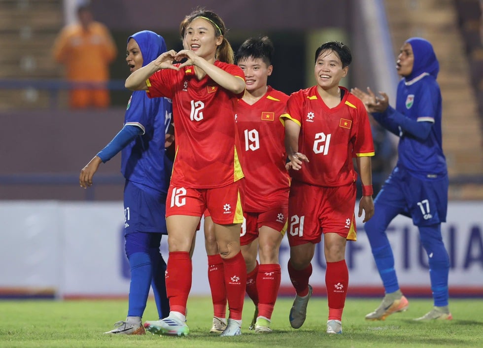 Bảng xếp hạng vòng loại Asian Cup 2026: Đội tuyển nữ Việt Nam lên đỉnh, đấu UAE ngày nào?- Ảnh 1.